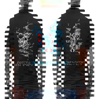 Pendleton オレゴンレッドブルフロッグ Pnw アート ネイティブアメリカン メンズTシャツ バックプリント - Kawaiitshirt