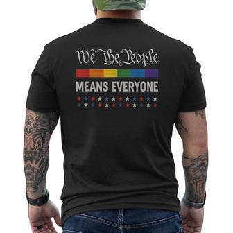 We The People Means Everyone Us Constitution Lgbt Pride Men's T-shirt Back Print - Thegiftio UK