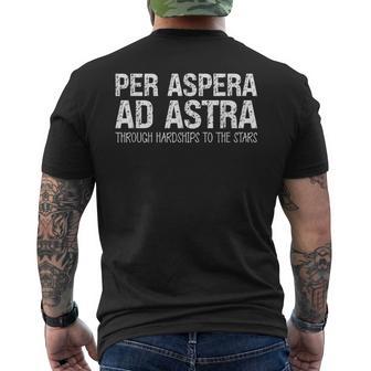Per Aspera Ad Astra A Través De Dificultades A Las Estrellas Camiseta Hombre Estampado Espalda - Regaloses
