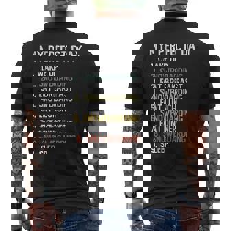 Perfect Day スノーボード シャツ メンズ ボーイズ ティーン スノボ メンズTシャツ バックプリント - Kawaiitshirt