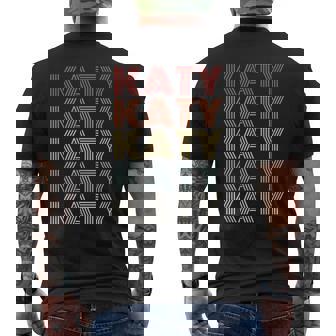 Personalized Name Katy I Love Katy Vintage Men's T-shirt Back Print - Thegiftio