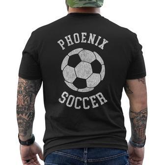 Phoenix Soccer Retro Distressed 90'S Vintage Men's T-shirt Back Print - Thegiftio UK