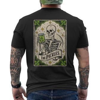 The Pickles Tarot Card Skeleton Canning Season Gardener Men's T-shirt Back Print - Thegiftio UK