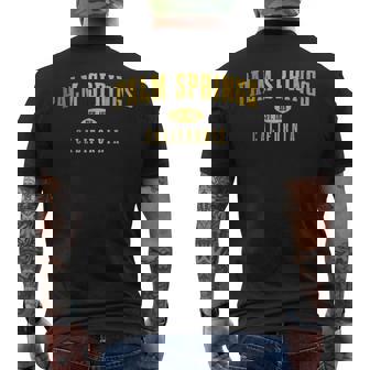 Plage Rétrointage De Palmprings En Californie T-shirt imprimé au dos - Cadeauxyz