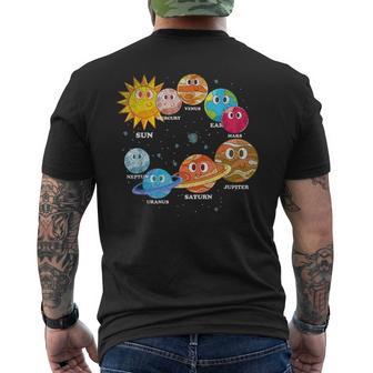 Planeten Universumonnensystem Weltraum Kinder Raumfahrt T-Shirt mit Rückendruck - Geschenkecke