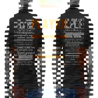 Player Completely Unexplainable Notices Everything But Won’T Say It Name Men's T-shirt Back Print - Seseable