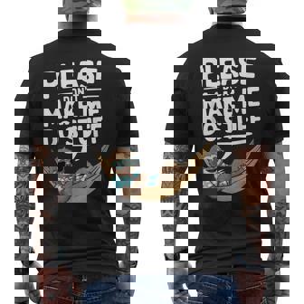 Please Don’T Make Me Dotuff Lazy Humor メンズTシャツ バックプリント - Kawaiitshirt