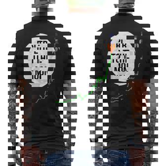 Pltr トゥザムーン株式ティッカー Wsb 面白いミーム メンズTシャツ バックプリント - Kawaiitshirt