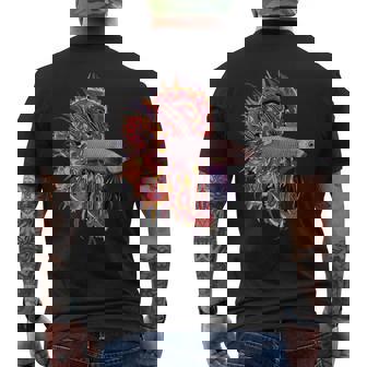 Poisson Combattant Bettaplendens Coloré Comme Motif Idée T-shirt imprimé au dos - Cadeauxyz