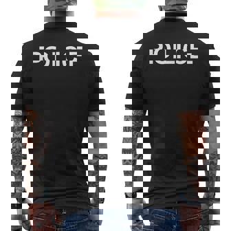 Police 警察 けいさつ Keisatsu Cop Police Officer メンズTシャツ バックプリント - Kawaiitshirt