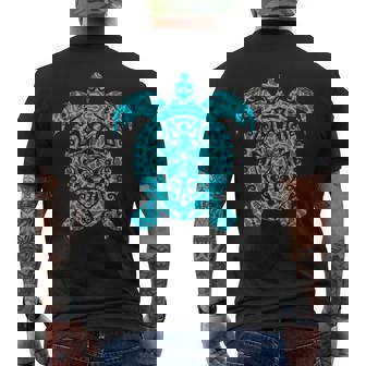 Polinesia Maorí Tortuga Honu Plumeria Tribal Tatuaje Maorí Arte Camiseta Hombre Estampado Espalda - Regaloses