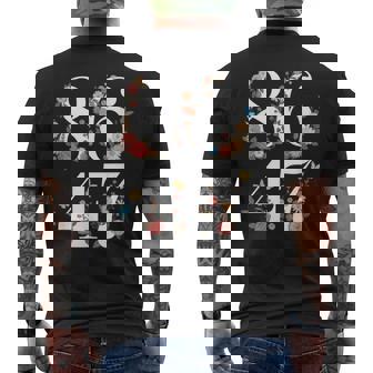 Political 8647 フローラル アンチトランプ メンズTシャツ バックプリント - Kawaiitshirt