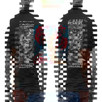 Polska Pologne Poland Polonais Adulte Noir Coupe Classique Manche Courte Col Roule Uni Léger Importé T-shirt imprimé au dos - Cadeauxyz