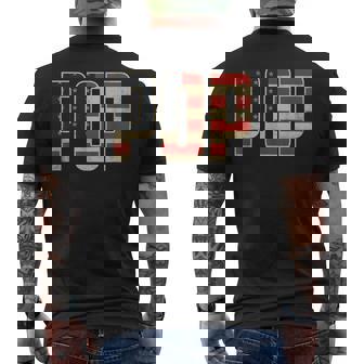 Pop Bold Patriotic American Flag Father’S Day Pop Men's T-shirt Back Print - Thegiftio UK