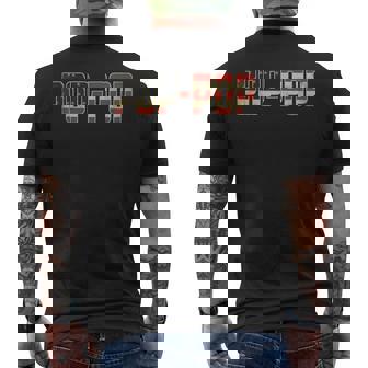 Pop-Pop Bold Patriotic American Flag Father’S Day Pop-Pop Men's T-shirt Back Print - Monsterry