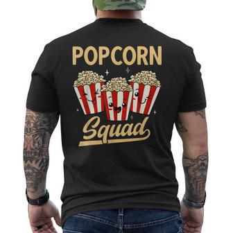 Popcorn Squad Movie Night Snack Popcorn Men's T-shirt Back Print - Thegiftio UK