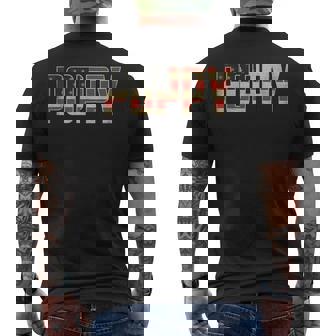 Poppy Bold Patriotic American Flag Father’S Day Poppy Men's T-shirt Back Print - Monsterry
