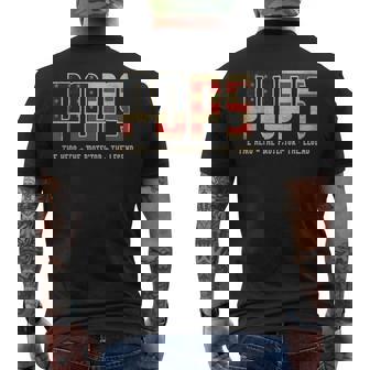 Pops Protector Hero Legend Usa Flag Pops Father's Day Men's T-shirt Back Print - Monsterry