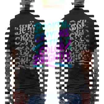 Positive Motivational Support Suicide Prevention Awareness Men's T-shirt Back Print - Monsterry