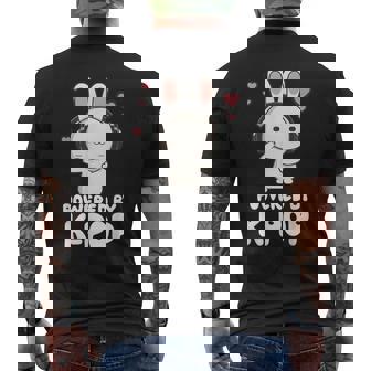 Powered By Kpop Rabbit韓国ポップマーチ K-Popグッズ メンズTシャツ バックプリント - Kawaiitshirt