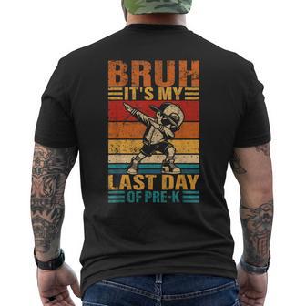 Pre-K Dabbing Boy Bruh It's My Last Day Of Pre-K Men's T-shirt Back Print - Thegiftio UK
