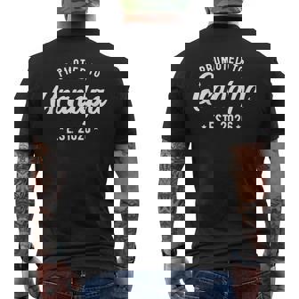 Pregnancy Announcement New Grandpa Promoted To Grandpa 2026 Men's T-shirt Back Print - Thegiftio