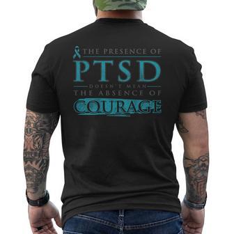 The Presence Of Ptsd Doesn't Mean The Absence On Back Men's T-shirt Back Print - Thegiftio UK