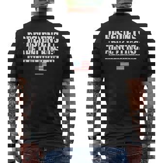 Presidents Are Not Kings Usa Flag No Kings In America Men's T-shirt Back Print - Thegiftio