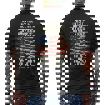 This Is My Pride Flag Usa American 4Th Of July Patriotic Men's T-shirt Back Print | Mazezy