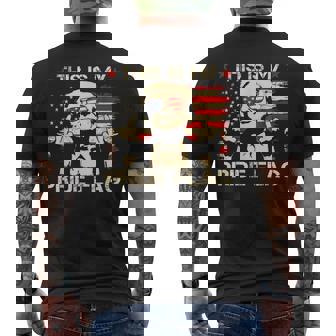 This Is My Pride Flag Usa American 4Th Of July Patriotic Men's T-shirt Back Print | Mazezy