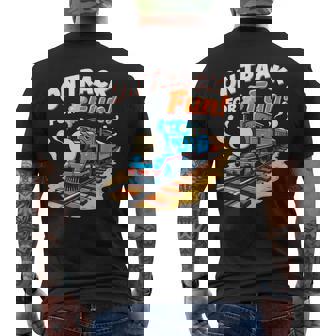 Primeriaje En Tren Tren Aventura Escénica Equipo De Memoria Deiaje Camiseta Hombre Estampado Espalda - Regaloses
