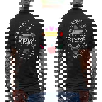 Principal Leader Motivator Back To School First Day Men's T-shirt Back Print - Thegiftio