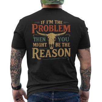 If Problem Vintage Then You Might Be Reason Men's T-shirt Back Print - Thegiftio UK