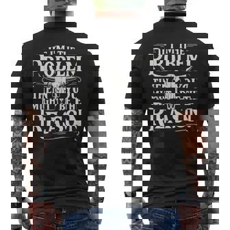 If Problem Vintage Then You Might Be Reason Men's T-shirt Back Print - Monsterry