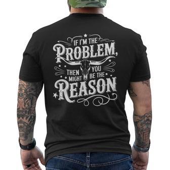 If Problem Vintage Then You Might Be Reason Men's T-shirt Back Print - Thegiftio UK