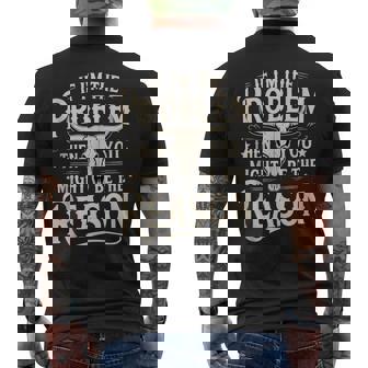 If Problem Vintage Then You Might Be Reason Men's T-shirt Back Print - Monsterry