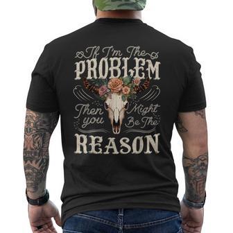 If Problem Vintage Then You Might Be Reason Retro Men's T-shirt Back Print - Thegiftio UK