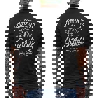 Promoted To Daddy Est 2025 Dad To Be First Time Dad Men's T-shirt Back Print - Monsterry