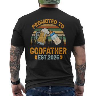 Promoted To Godfather 2025 For New Godfather Men's T-shirt Back Print - Thegiftio UK