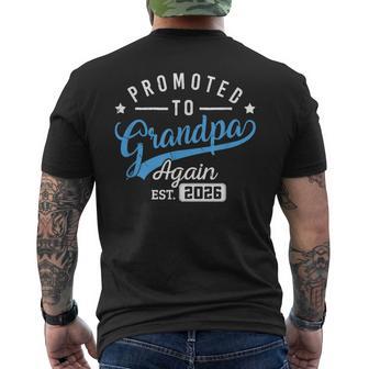 Promoted To Grandpa Again Est 2026 Baby Announcement Grandpa Men's T-shirt Back Print - Thegiftio UK