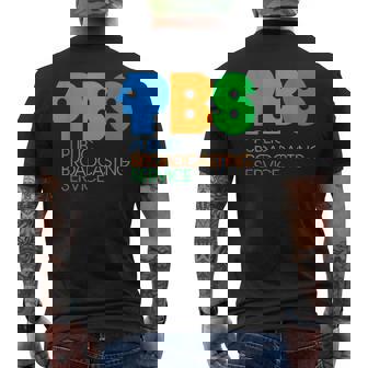 Protect PBS Save Public Broadcasting Service 80S Nostalgia Men's T-shirt Back Print | Mazezy