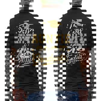 Proud Auntie Of A Class Of 2025 Graduate Senior Graduation Men's T-shirt Back Print | Mazezy