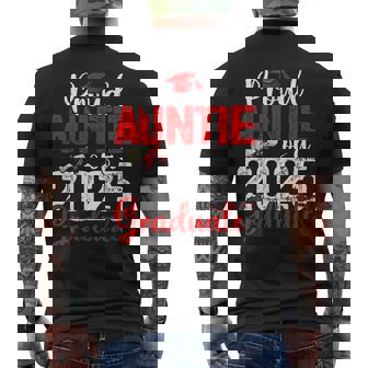 Proud Auntie Of A Class Of 2025 Graduate Senior Graduation Men's T-shirt Back Print - Thegiftio