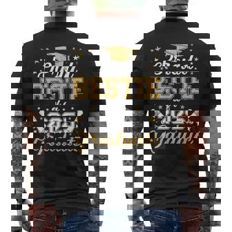 Proud Bestie Of A Class Of 2025 Graduate Senior Graduation Men's T-shirt Back Print - Monsterry