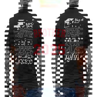 Proud Brother Of 2025 Senior Graduate Graduation Family 2025 Men's T-shirt Back Print - Monsterry