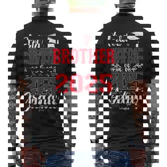 Proud Brother Of A Class Of 2025 Graduate Senior Graduation Men's T-shirt Back Print - Thegiftio UK
