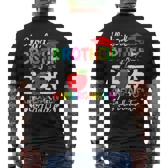 Proud Brother Class Of 2025 Kindergarten Graduate Graduation Men's T-shirt Back Print - Thegiftio UK