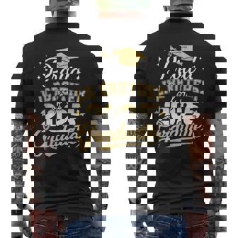 Proud Lil Brother Class Of 2025 Graduate Senior Graduation Men's T-shirt Back Print - Monsterry