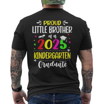 Proud Little Brother Of Class Of 2025 Kindergarten Graduate Men's T-shirt Back Print - Thegiftio UK