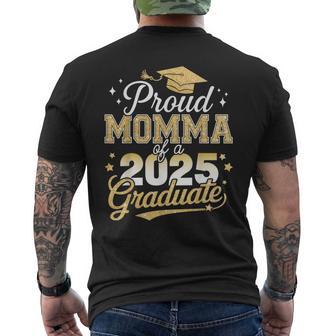 Proud Momma Of A Class Of 2025 Graduate Senior Graduation Men's T-shirt Back Print - Thegiftio UK